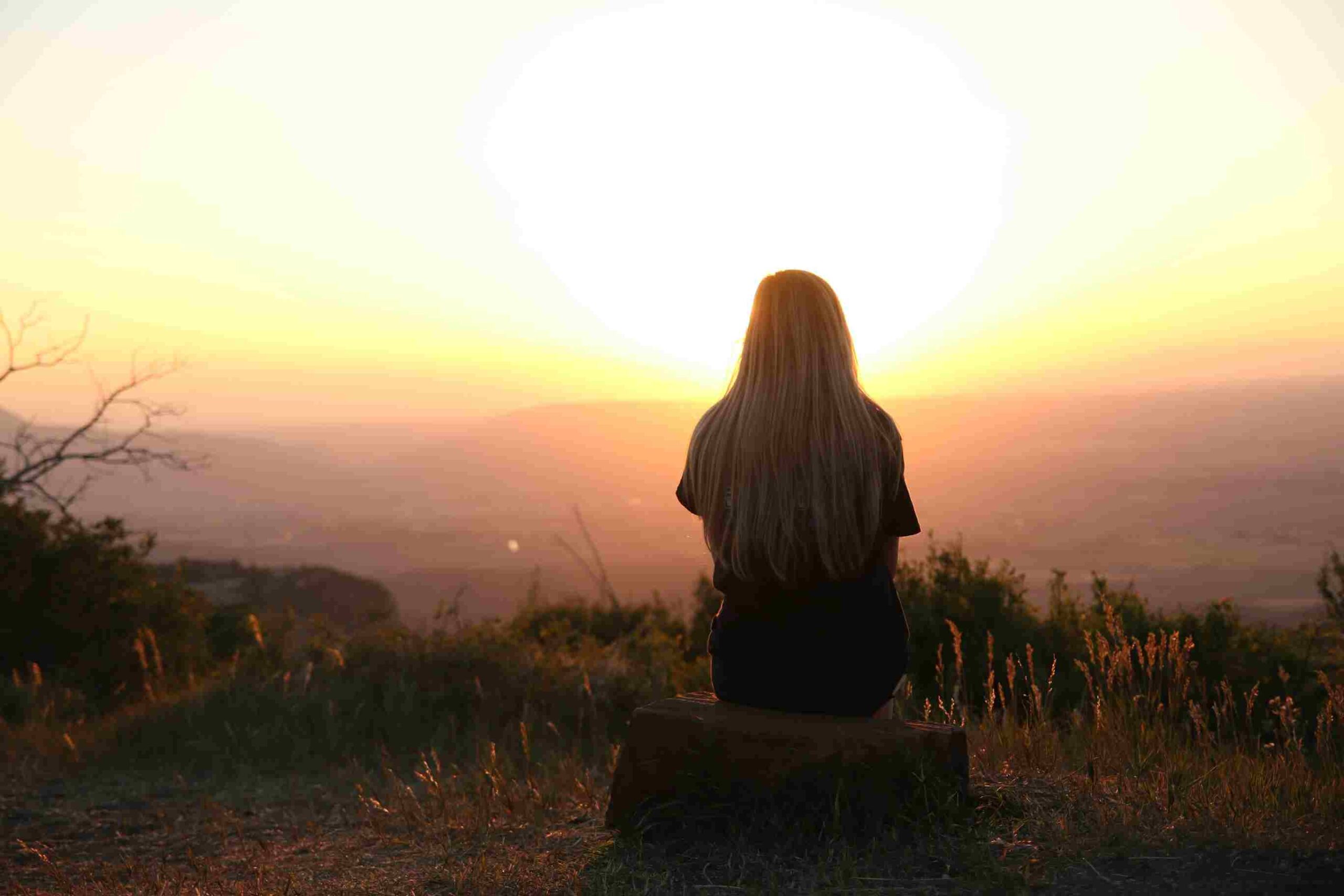 Woman Silhouette in Thought